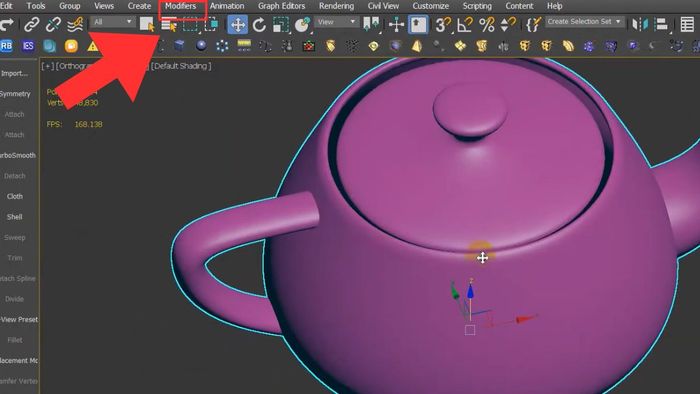 Cách giảm lưới trong 3dsMax - bước đầu tiên