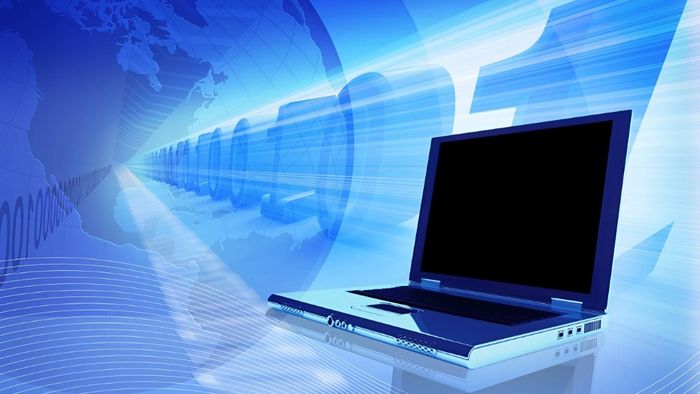 hình nền PowerPoint tin học với các thiết bị đặc sắc