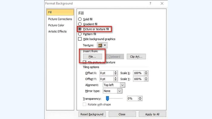 Cách thêm hình nền 3D vào PowerPoint - bước 3