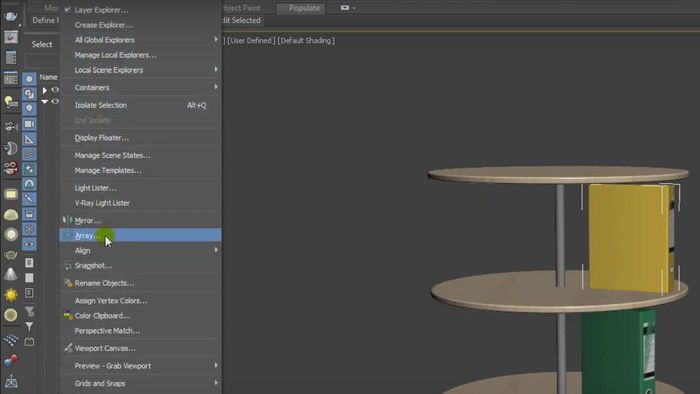 Hướng dẫn sử dụng lệnh Array trong 3ds Max - bước 2