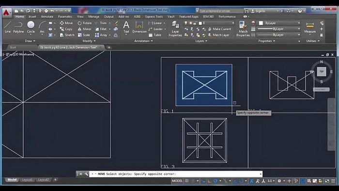 Ứng dụng của lệnh di chuyển trong AutoCAD trong thực tế