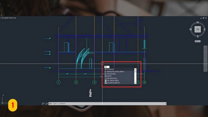 Hướng dẫn sử dụng lệnh di chuyển trong AutoCAD - bước 1