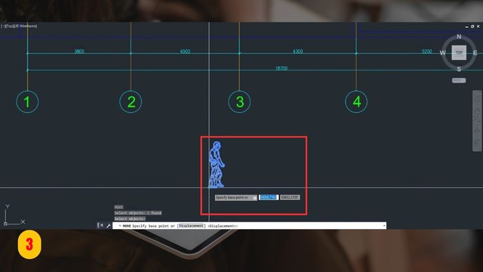 Hướng dẫn sử dụng lệnh di chuyển trong AutoCAD - bước 3