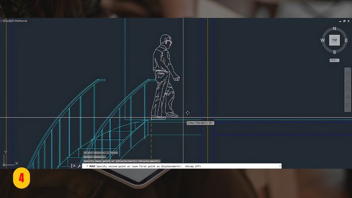 Hướng dẫn sử dụng lệnh di chuyển trong AutoCAD - bước 4