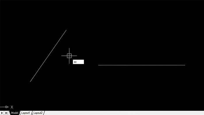 Cách sử dụng lệnh Extend trong CAD