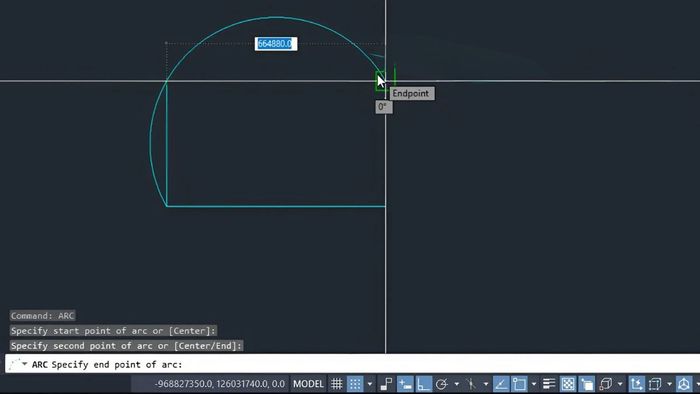 Những lưu ý khi dùng lệnh vẽ cung tròn qua 2 điểm trong CAD