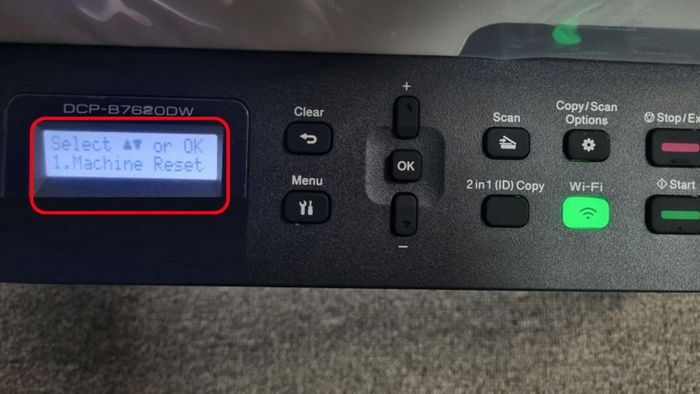 Khôi phục cài đặt gốc trên máy in Brother để giải quyết sự cố không in được.