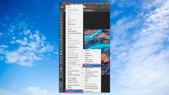 Nâng cấp dung lượng RAM cho Photoshop - bước 1