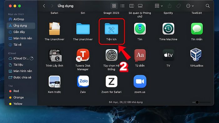 cách mở Terminal trên Mac bằng Finder - bước 2