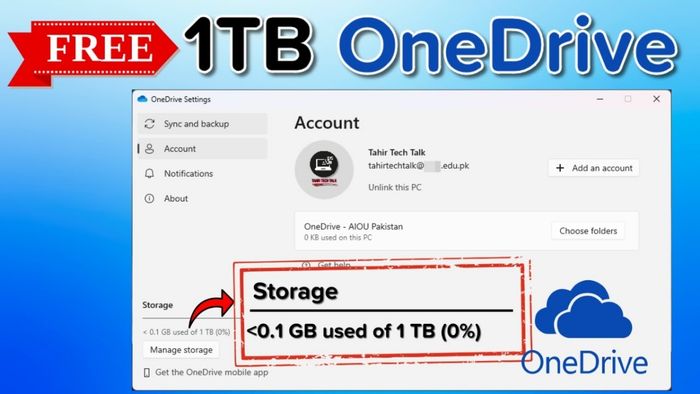 Phân tích khác biệt giữa OneDrive bản miễn phí và gói 1TB