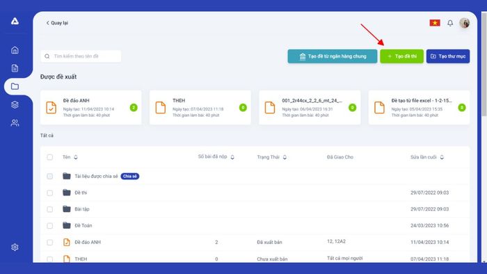 Hướng dẫn tạo đề thi trên Azota từ file Word/PDF - bước thứ hai
