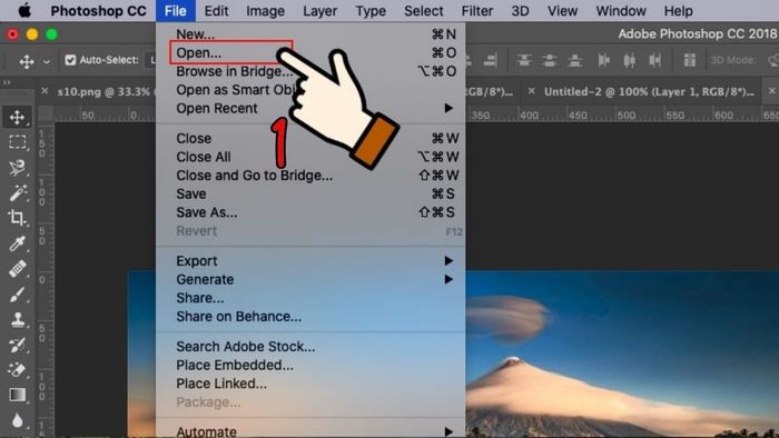 Bước đầu tiên trong hướng dẫn tạo viền ảnh cơ bản với Photoshop