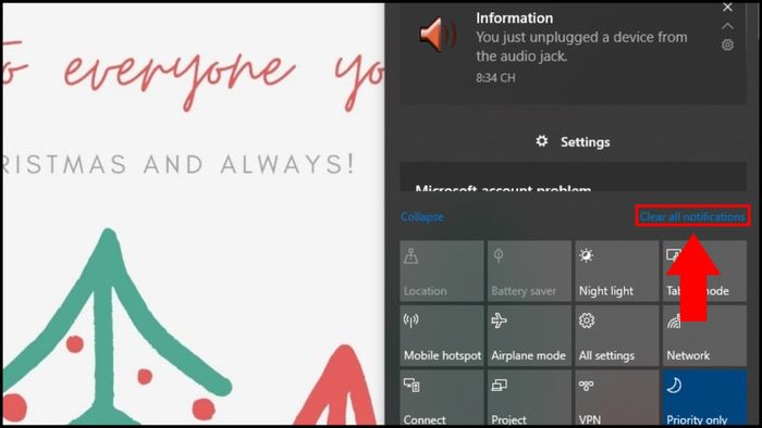Xóa tất cả thông báo
