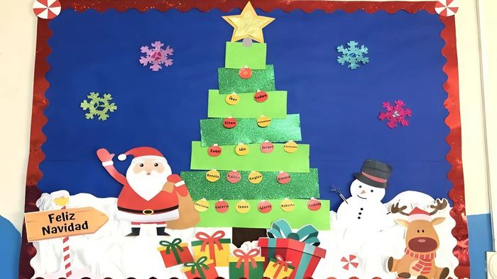 Trang trí bảng Noel với giấy là một ý tưởng sáng tạo và dễ thực hiện, mang đến những hình ảnh Giáng sinh đáng yêu.