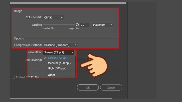 Quy trình chuyển đổi file in ấn trong Illustrator sang JPG - Bước 4