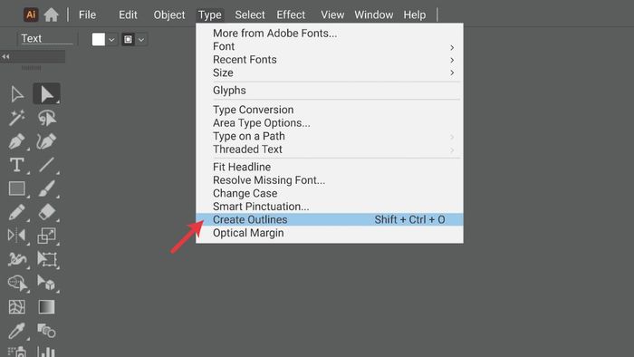 Các bước chuẩn bị quan trọng trước khi xuất file in - Thực hiện chuyển đổi font chữ thành Outline