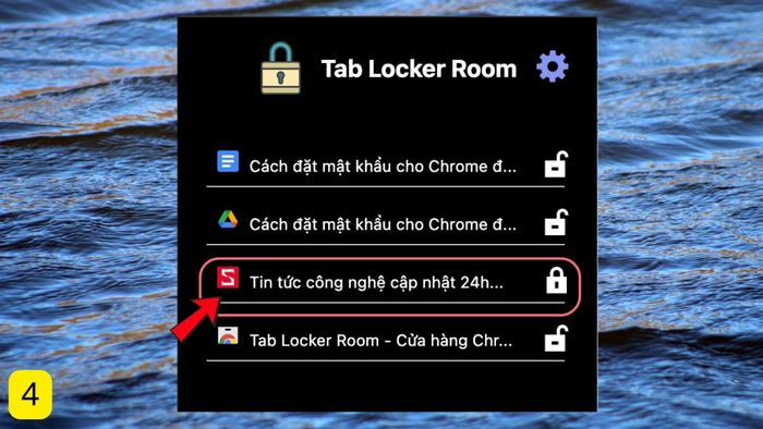 Khóa tab cụ thể bằng mật khẩu (Sử dụng extension)