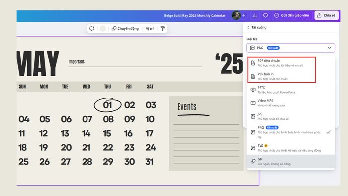 Quy trình xuất file PDF tối ưu từ Canva