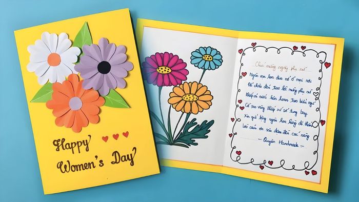 Thêm phụ kiện nhỏ xinh tạo điểm nhấn cho thiệp