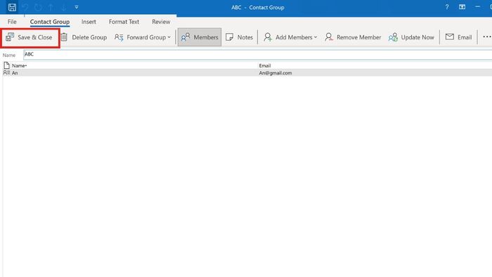 Thiết lập nhóm liên hệ trên Outlook phiên bản desktop