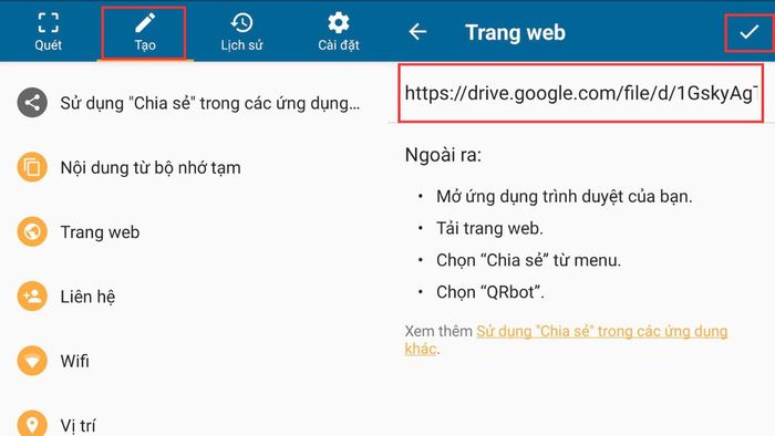 Hướng dẫn tạo mã QR cho hình ảnh trên điện thoại
