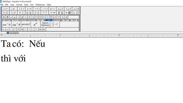 MathType hỗ trợ đầy đủ việc gõ tiếng Việt