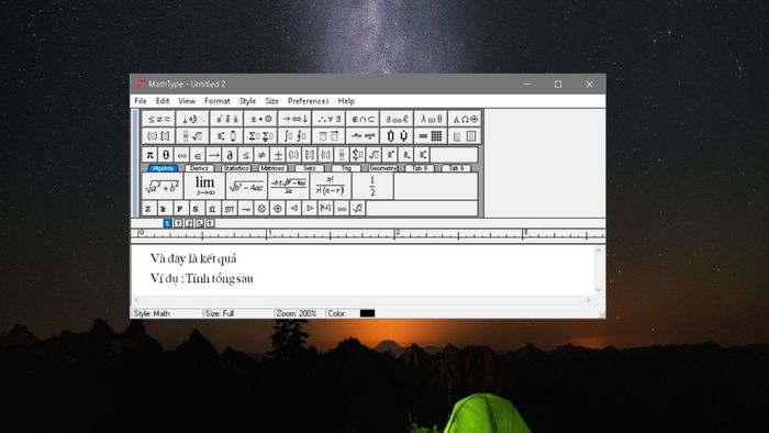 Kích hoạt chế độ Text để gõ tiếng Việt trong MathType