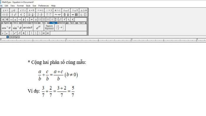 Tạo mẫu công thức tích hợp chú thích tiếng Việt