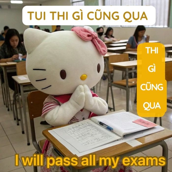 Ảnh chế vui nhộn về yếu tố may rủi trong thi cử
