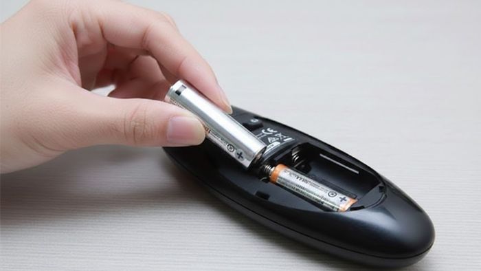 Thay pin mới đồng thời kiểm tra điểm tiếp xúc của cực pin