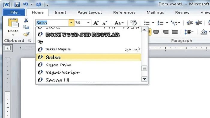 Tùy chỉnh font chữ và kích thước phù hợp