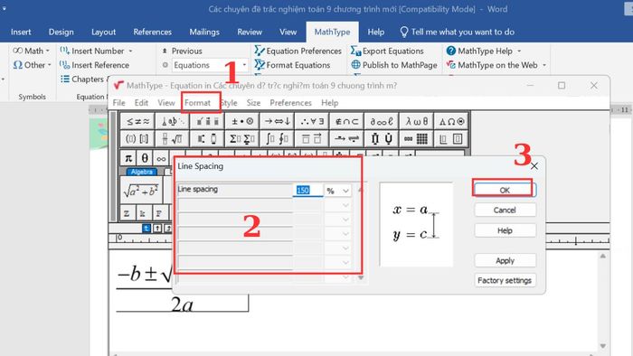 Line spacing giúp điều chỉnh khoảng cách giữa các dòng văn bản.