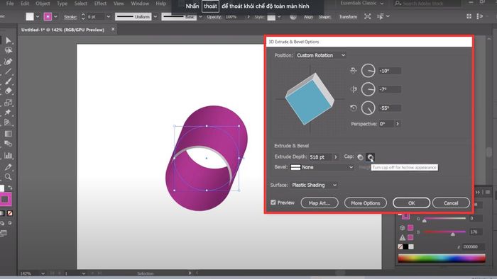 Hướng dẫn thiết kế chữ và logo 3D nổi bật bằng Extrude & Bevel