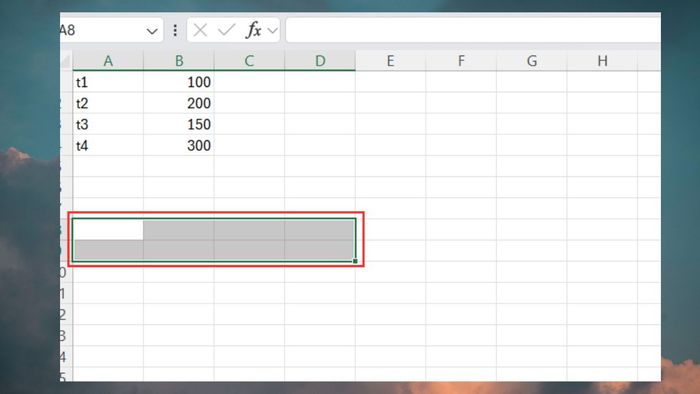 Hướng dẫn sử dụng hàm TRANSPOSE trong Excel - Bước 2