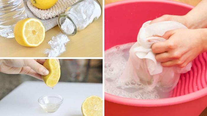 Kết hợp chanh và bột giặt