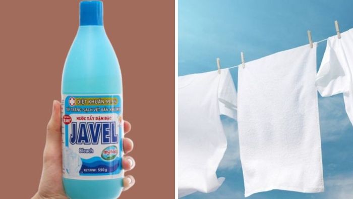 Xử lý vết ố vàng bằng nước Javen