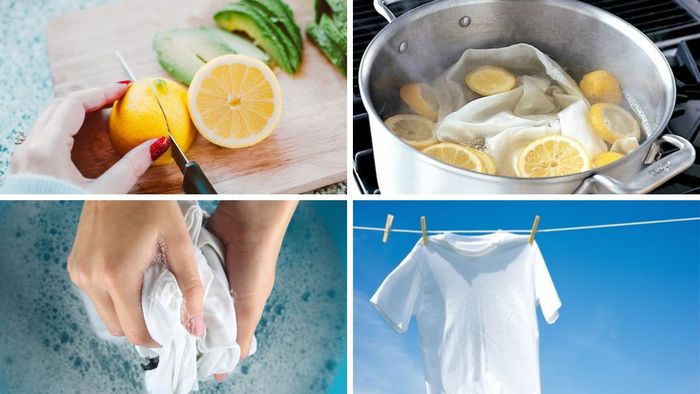 Làm trắng áo bị ố vàng với chanh
