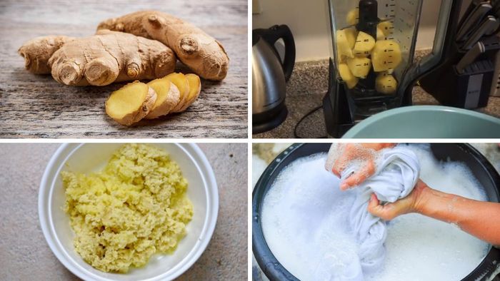 Loại bỏ vết ố bằng gừng