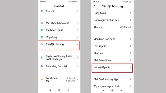 Hướng dẫn sử dụng menu trợ năng - bước 1