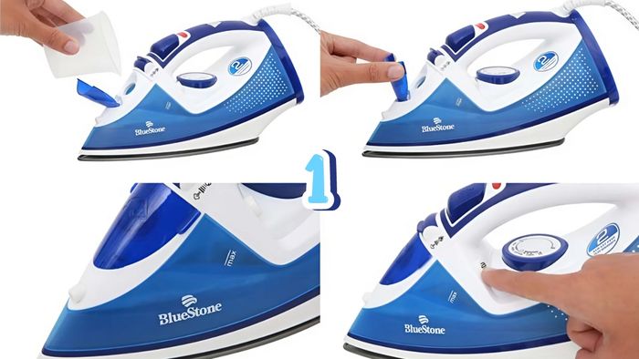 Hướng dẫn sử dụng bàn ủi hơi nước Bluestone ở chế độ ủi khô - Bước 1