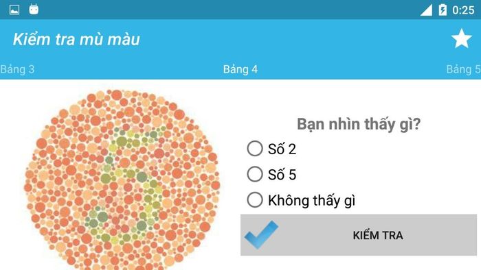 Ứng dụng kiểm tra mù màu