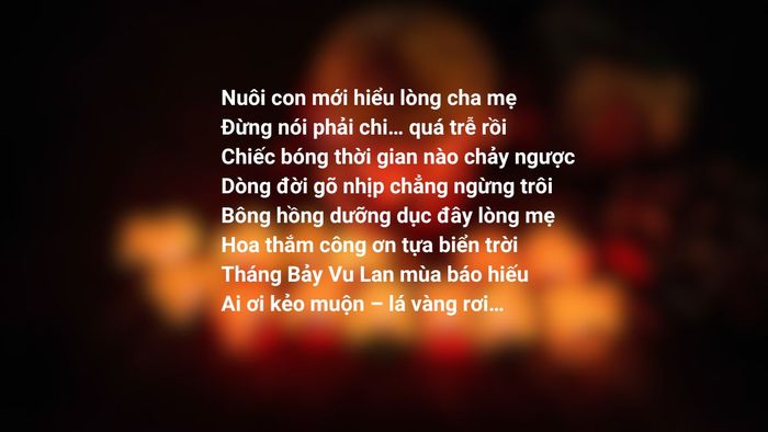 Bài thơ ngắn về Lễ Vu Lan báo hiếu của Nguyễn Khánh Chân - những tác phẩm thơ Vu Lan báo hiếu đặc sắc