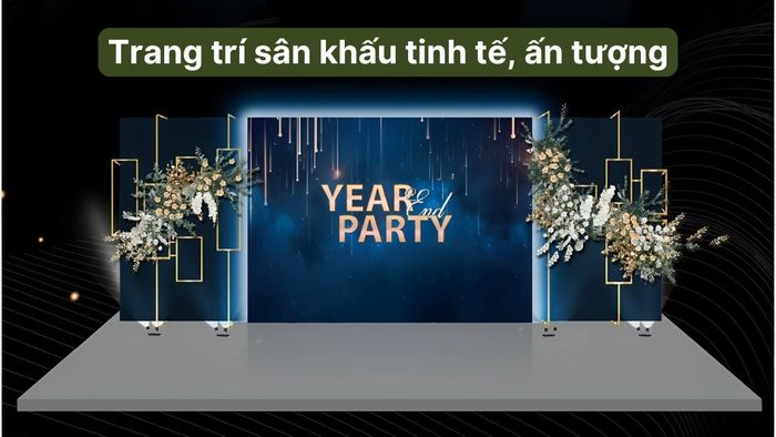 Âm thanh và ánh sáng là yếu tố không thể thiếu trong kịch bản tổ chức tiệc, cần phải đảm bảo sự hài hòa, phù hợp với không khí buổi tiệc.