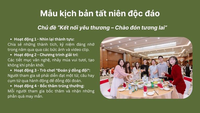 Một ý tưởng kịch bản tiệc tất niên đặc sắc
