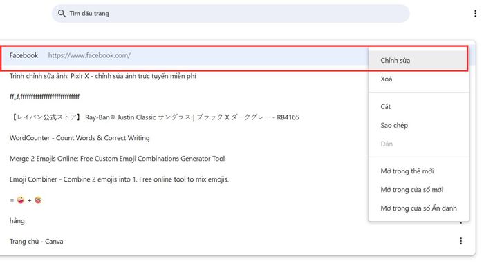 Hướng dẫn tùy biến bookmark đã ghim phần 2