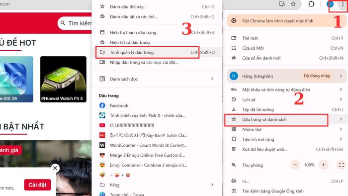 Hướng dẫn gỡ bỏ website đã ghim phần 2