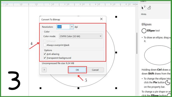 Hướng dẫn khắc phục sự cố Edit Bitmap bị ẩn trong Corel 4