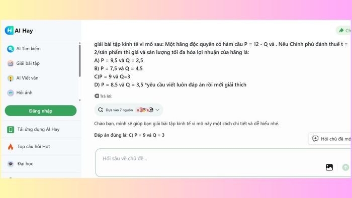 8 công cụ AI hàng đầu hỗ trợ giải bài tập kinh tế vi mô miễn phí
