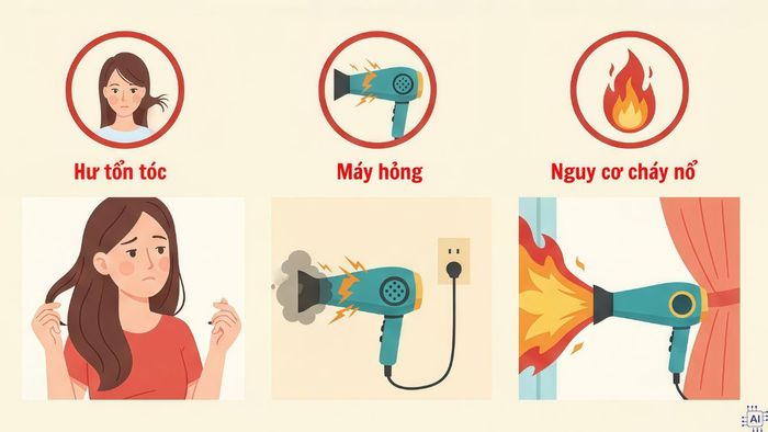 Không nên lạm dụng chức năng này của máy sấy tóc