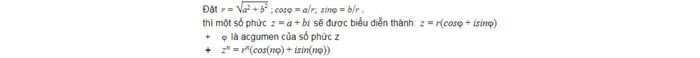 Dạng lượng giác của số phức